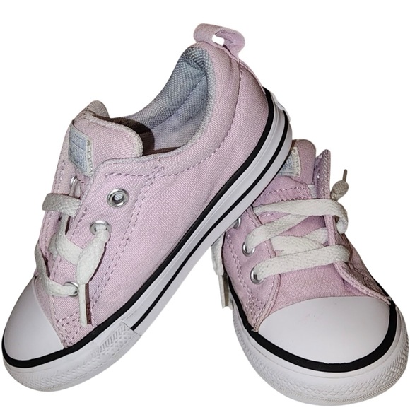 Converse Pink Glitter Sneakers Kids 9 Toddler Low Top Lace Up Casual Shoes - Picture 3 of 12